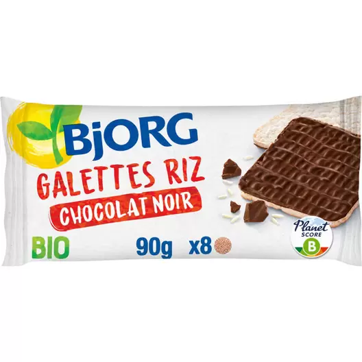 Galettes de riz au chocolat noir bio offre à 4,05€ sur franprix