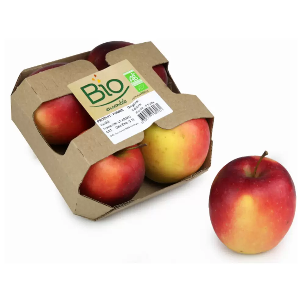 Pomme bicolore Bio offre à 3,99€ sur franprix