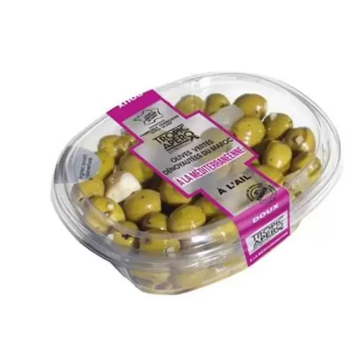 Olives vertes dénoyautées méditéranéenne offre à 2,99€ sur franprix