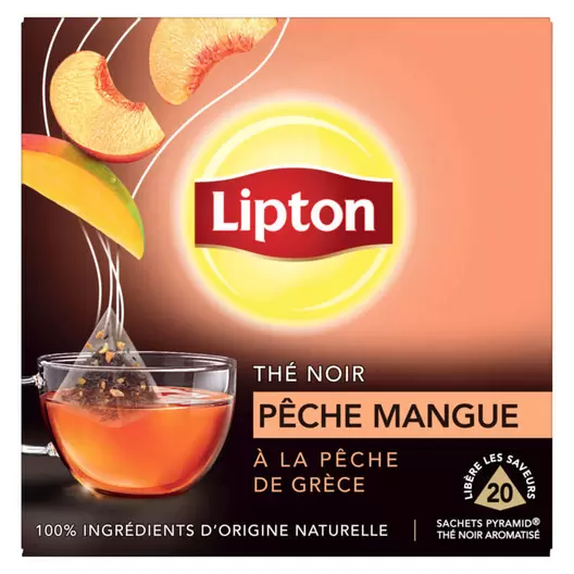 Lipton thé noir pêche mangue, à la pêche de Grèce offre à 3,31€ sur franprix