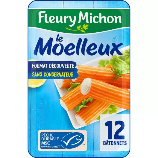 12 bâtonnets de surimi moelleux offre à 2,9€ sur franprix