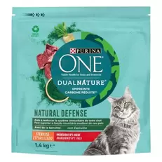 DualNature - NATURAL DEFENSE - Croquettes Spécial Chat Stérilisé Bœuf et Spiruline 1,4 kg offre à 7,79€ sur Maxi Zoo