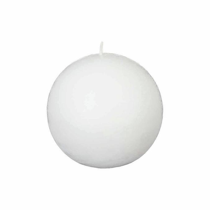 Bougie rustique boule blanche D 10cm offre à 3,99€ sur Centrakor