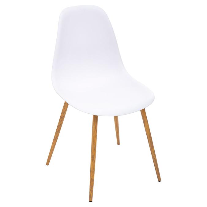 Chaise coque blanche 46x54x85cm offre à 24,99€ sur Centrakor