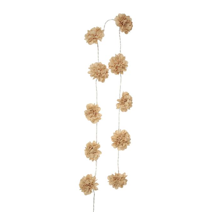 Guirlande de fleurs tissu 10 ampoules LED  165cm offre à 9,99€ sur Centrakor