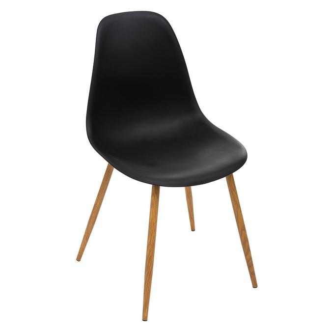 Chaise coque noire 46x54x85cm offre à 24,99€ sur Centrakor