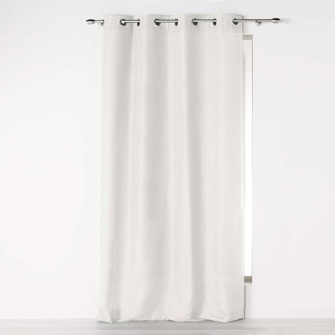 Rideau à œillets polyester blanc 140x260cm offre à 6,99€ sur Centrakor