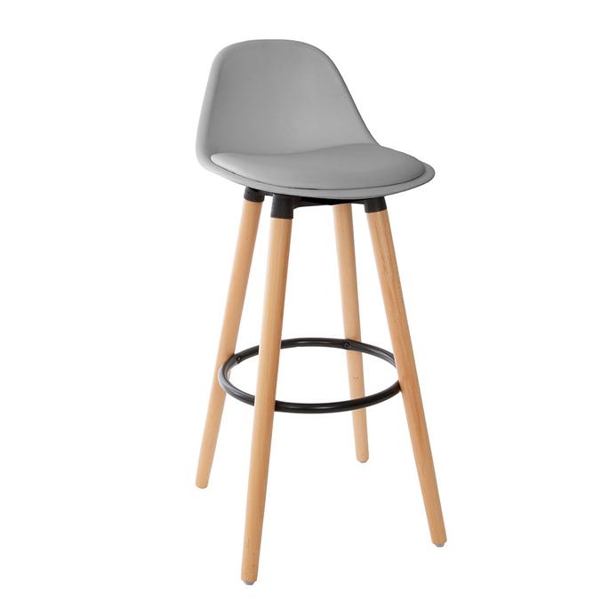Chaise de bar scandinave grise H 92cm offre à 44,99€ sur Centrakor
