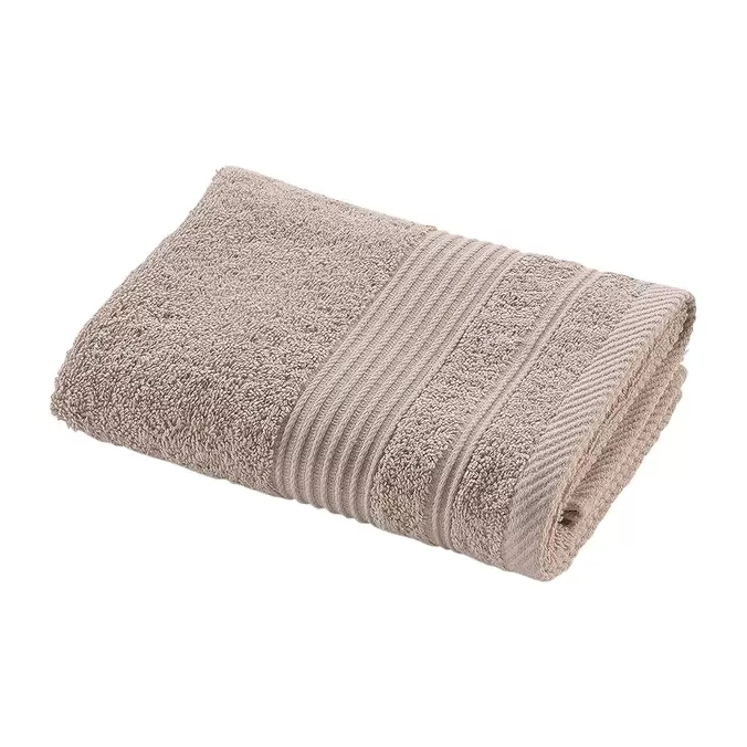 Serviette de toilette coton taupe 50x90cm offre à 6,99€ sur Centrakor