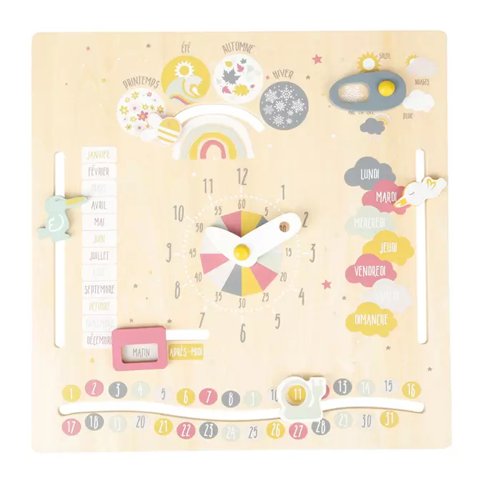 Jeu d'éveil calendrier bois enfant 30.5x30.5cm offre à 12,99€ sur Centrakor