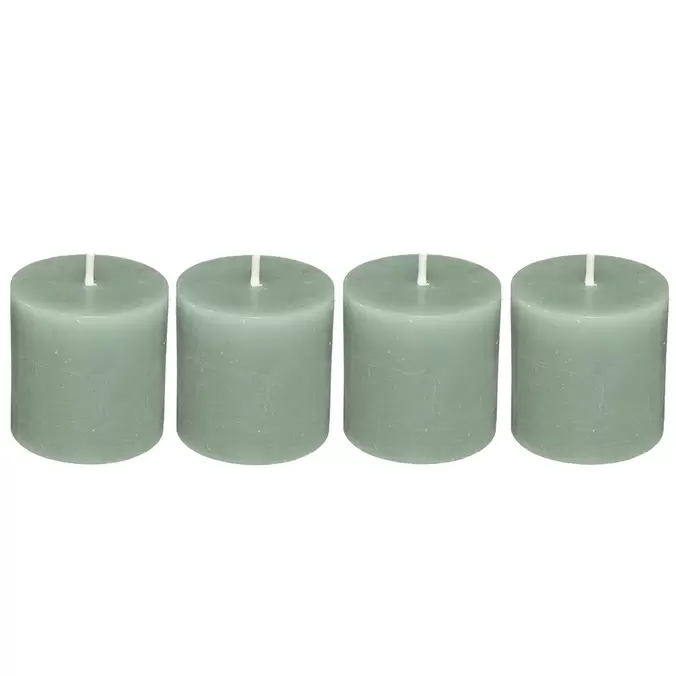 Lot de 4 bougies votives rustique vert eucalyptus ... offre à 3,99€ sur Centrakor