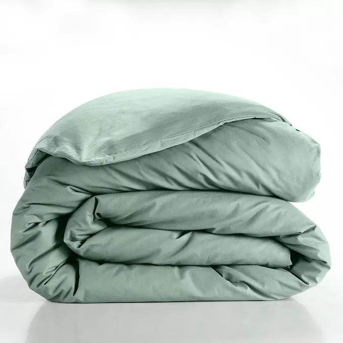 Housse de couette coton 57 fils vert clair 220x240... offre à 25,99€ sur Centrakor