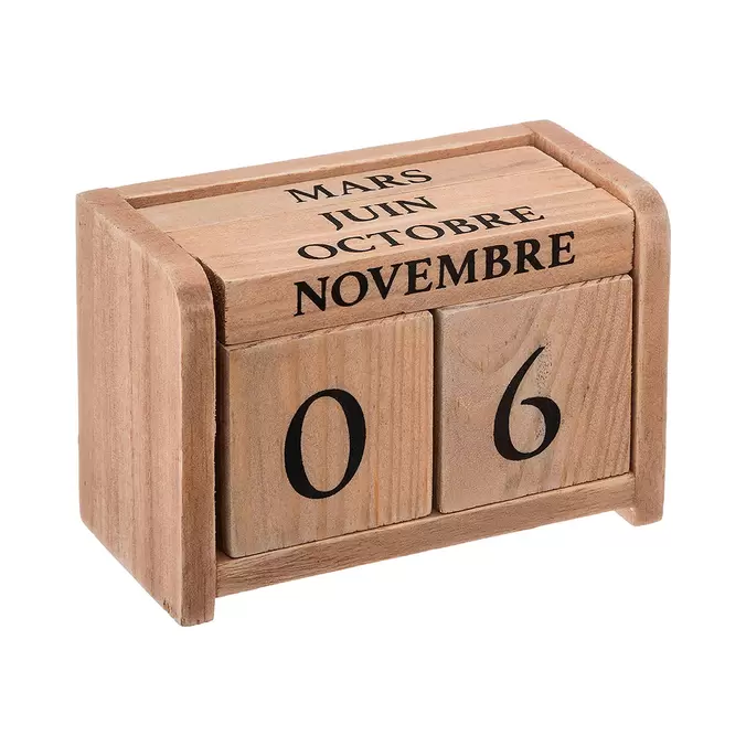 Calendrier bois 11cm offre à 4,99€ sur Centrakor