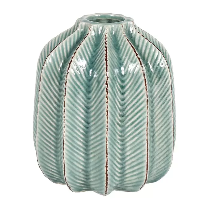 Vase strié forme cactus céramique vert 15x12cm offre à 11,99€ sur Centrakor