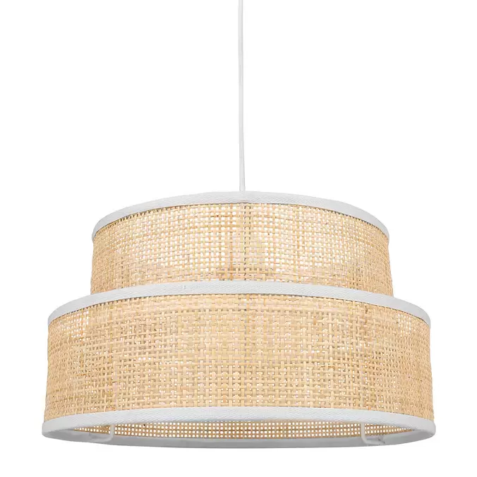 Suspension gigogne paille tressée contour beige D ... offre à 49,99€ sur Centrakor