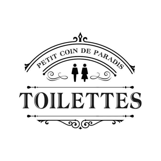 Sticker adhésif mural toilettes petit coin de para... offre à 1,99€ sur Centrakor