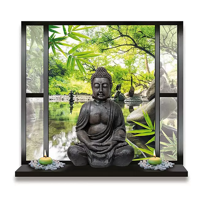 Sticker mural trompe l'œil BOUDDHA 50x70cm offre à 7,99€ sur Centrakor