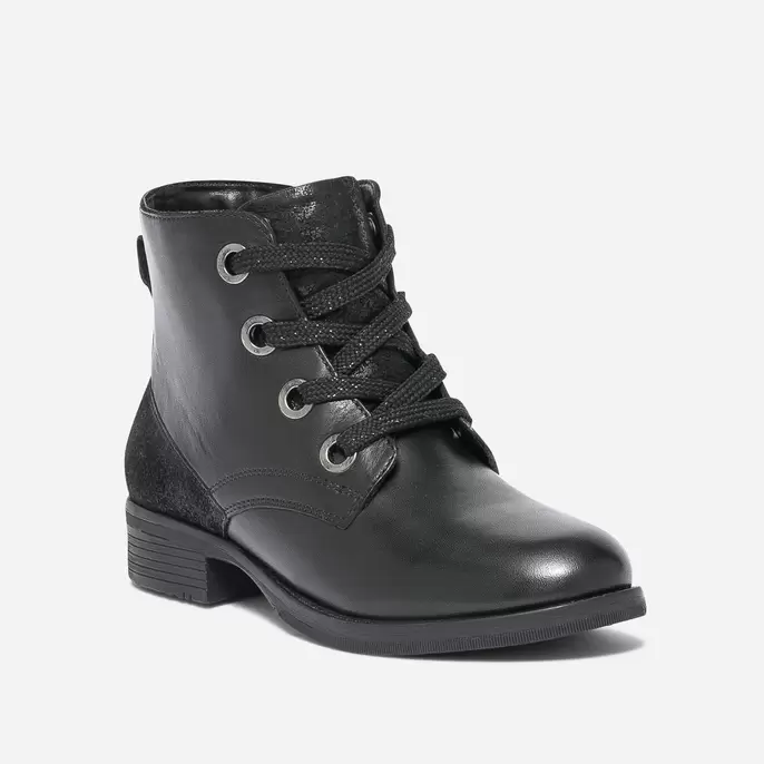 Bottine noire éco-conçue en cuir offre à 27,96€ sur Eram