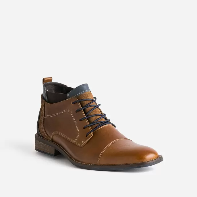 Derby cognac en cuir avec élastiques offre à 69,99€ sur Eram