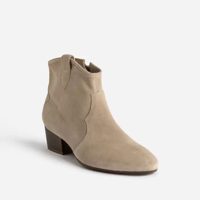 Boots Western ERAM FLEX taupe en cuir velours offre à 83,99€ sur Eram