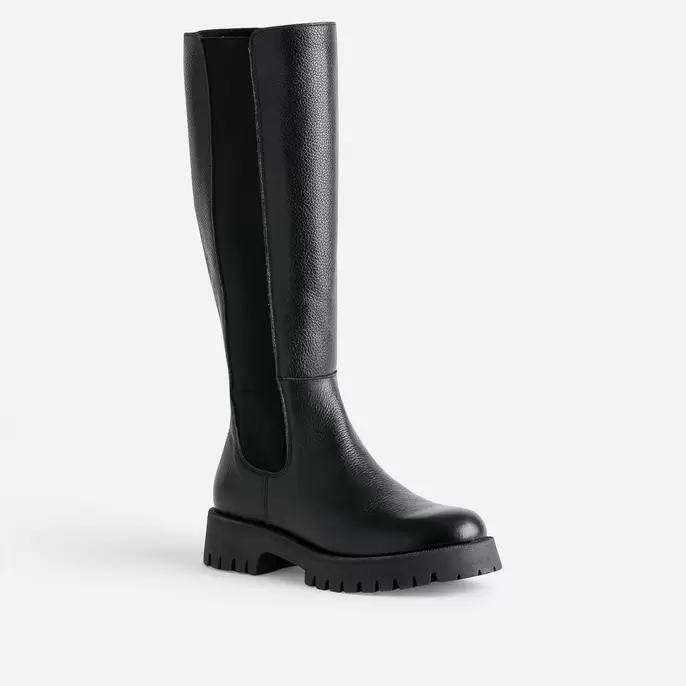 Botte noire TEXTO cuir éco-conçue semelle crantée offre à 97,99€ sur Eram