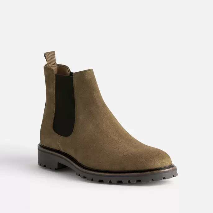 Chelsea boots beige foncé en cuirvelours offre à 69,99€ sur Eram