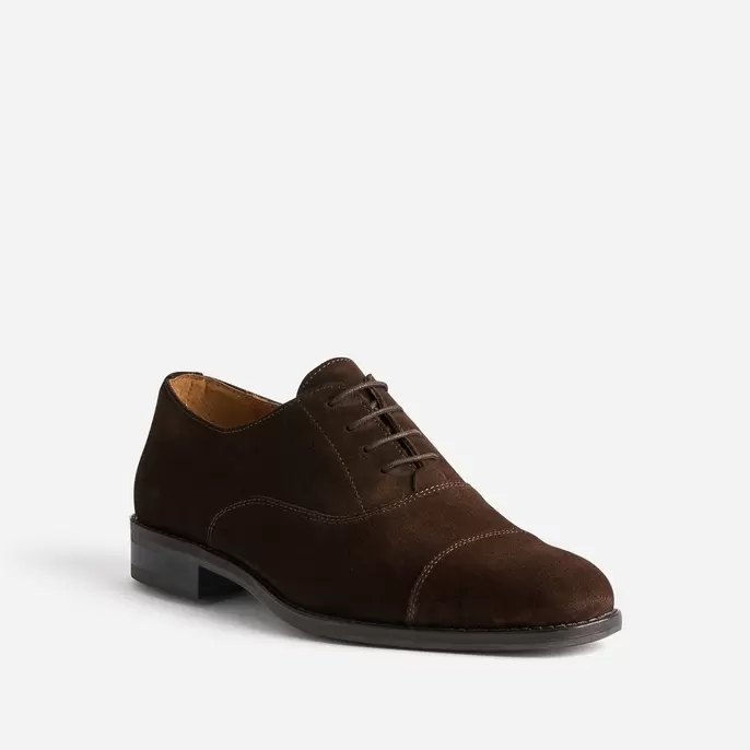 Richelieu marron cuir velours à bout droit offre à 62,99€ sur Eram