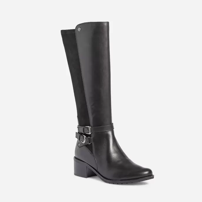 Botte CAPRICE noire bi matière à double bride offre à 111,97€ sur Eram