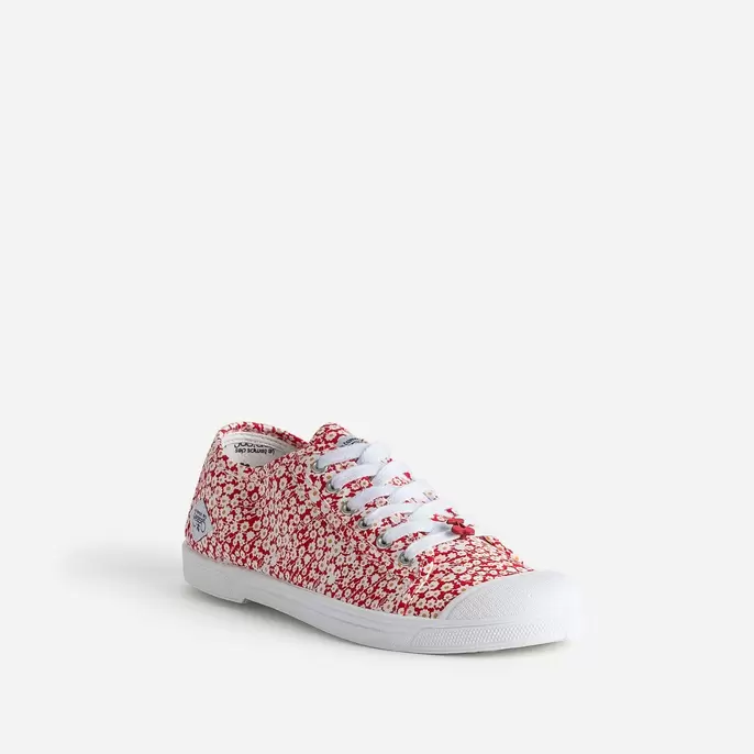 Tennis LE TEMPS DES CERISES imprimé fleurs rouge en toile offre à 31,5€ sur Eram