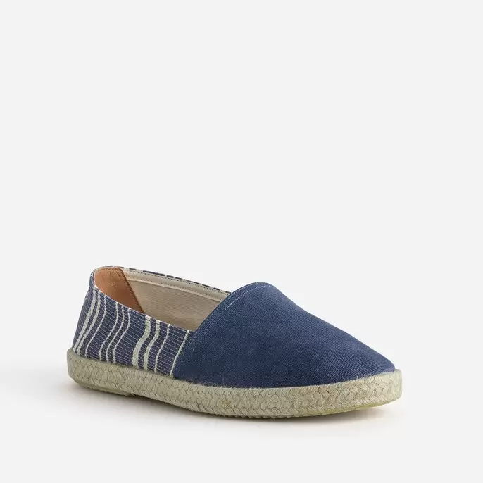 Espadrille bleue toile motif rayures offre à 27,99€ sur Eram