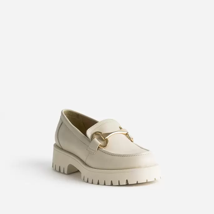 Mocassin TEXTO beige en cuir à semelle crantée offre à 53,99€ sur Eram