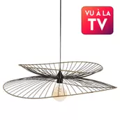 Suspension metal rattan alara noir d.69.5cm offre à 49,99€ sur Maxi Bazar