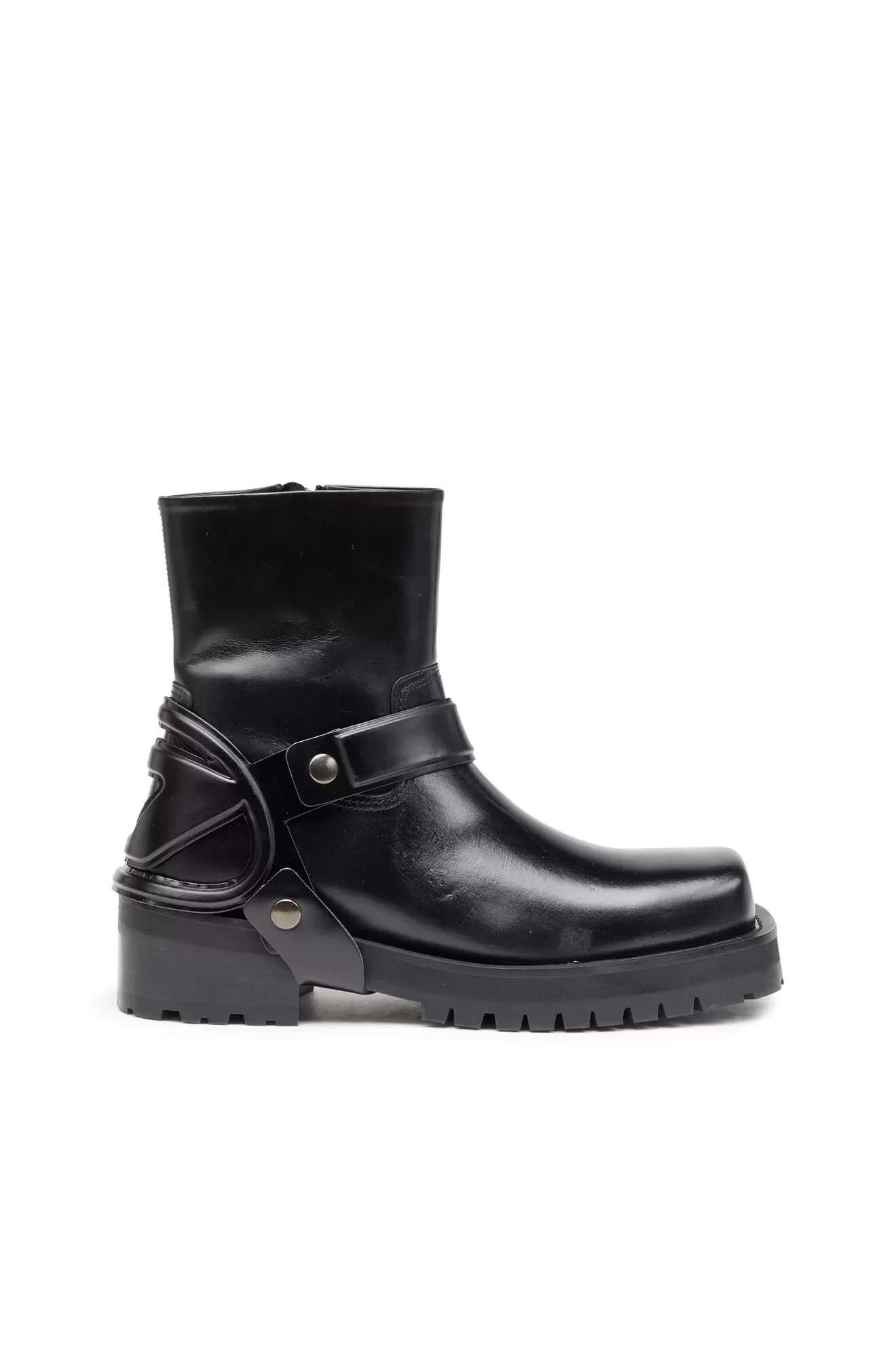 D-Texan-Bottes harnais en cuir poli offre à 595€ sur Diesel