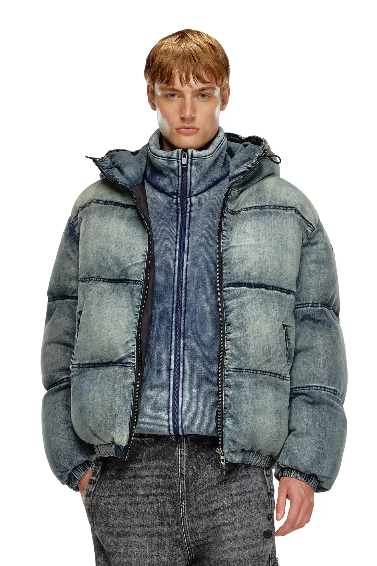 Veste doudoune en denim traité offre à 550€ sur Diesel