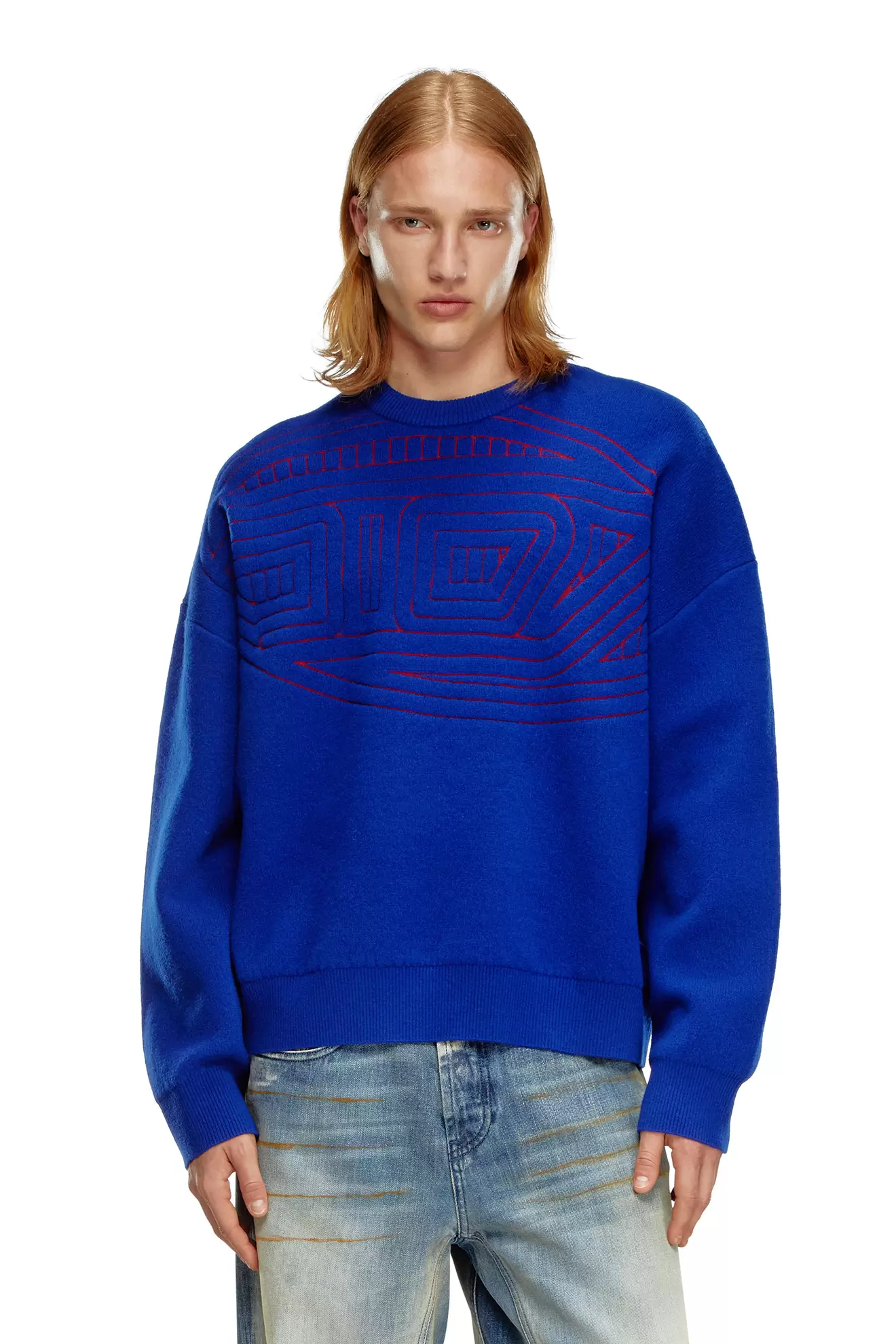 Pull en laine mélangée avec logo graphique offre à 350€ sur Diesel