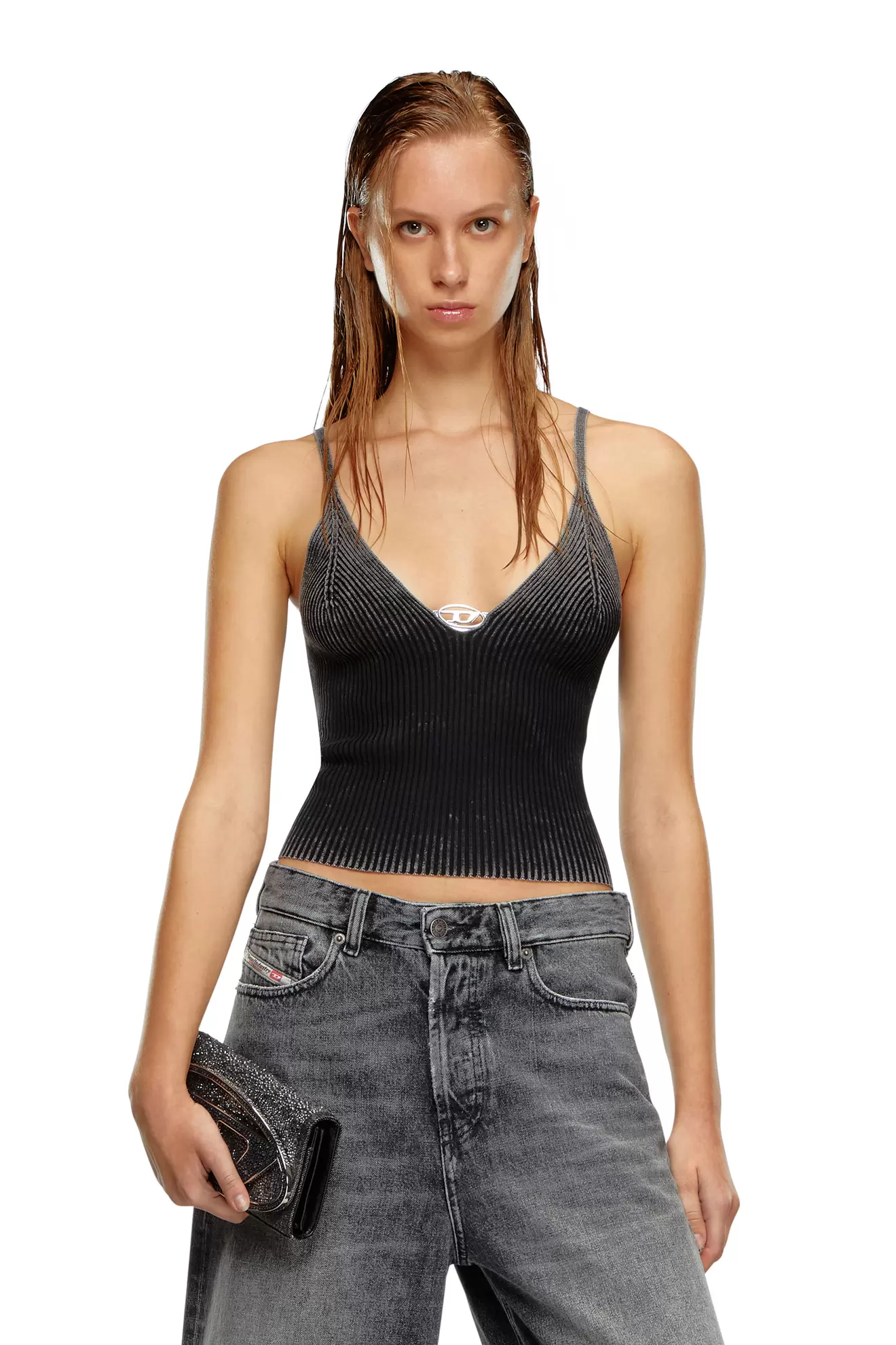 Camisole en maille côtelée délavée offre à 250€ sur Diesel