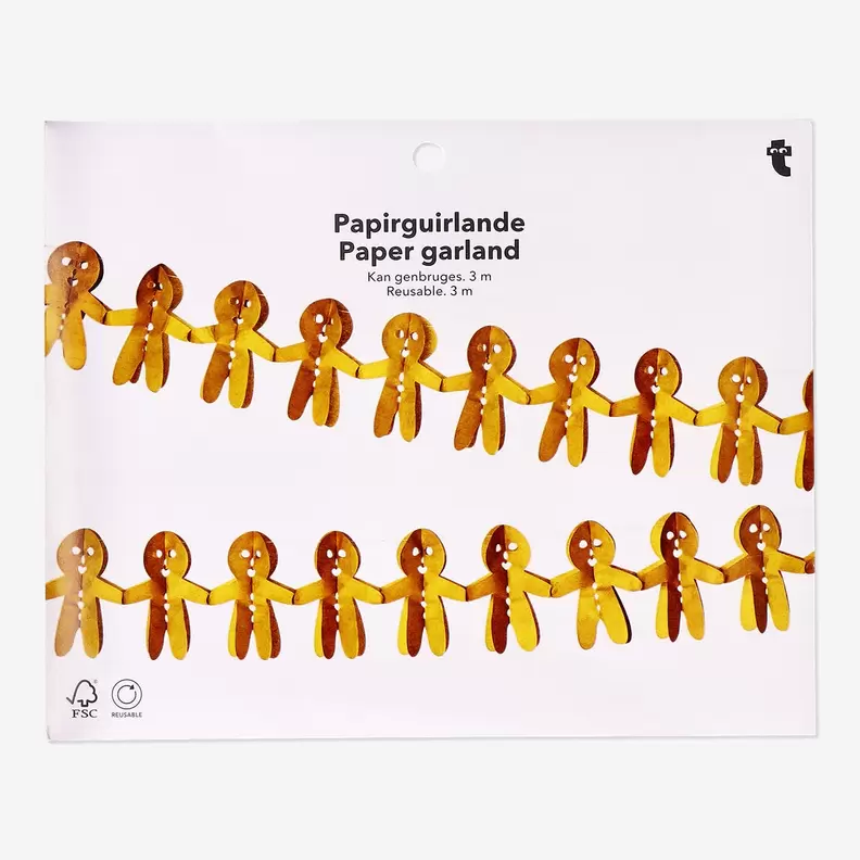 Guirlande en papier Gingerbread People - 300 cm offre à 1€ sur Flying Tiger