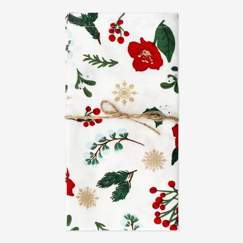 Serviettes en coton avec fleurs de Noël - 2 pcs offre à 2,5€ sur Flying Tiger