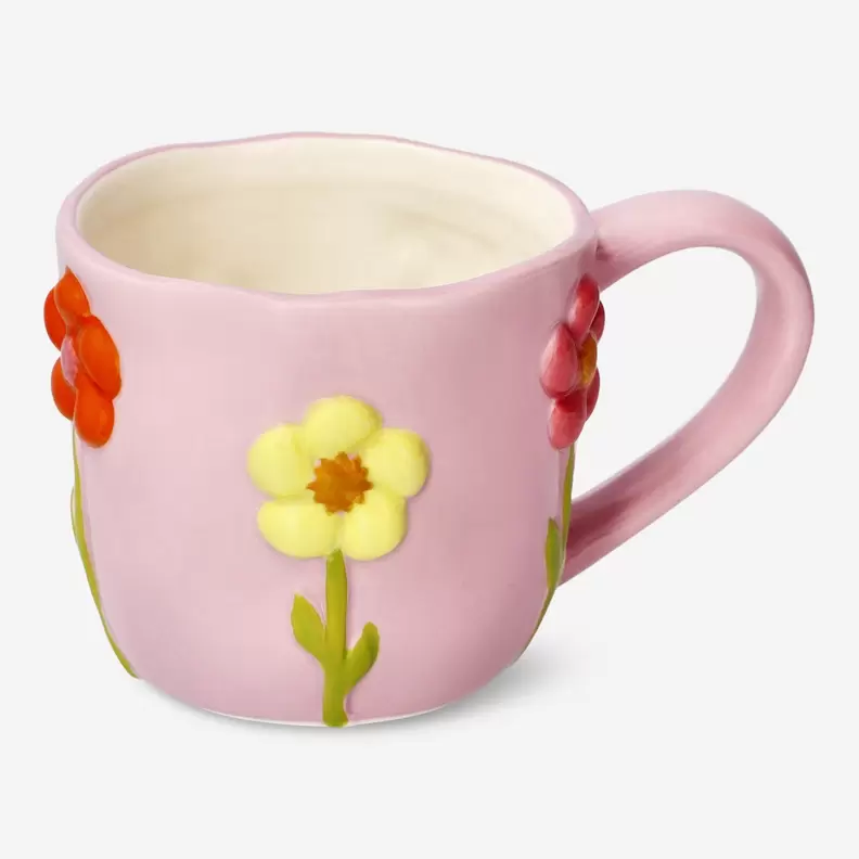 Mug avec fleurs en relief - 330 ml offre à 6€ sur Flying Tiger