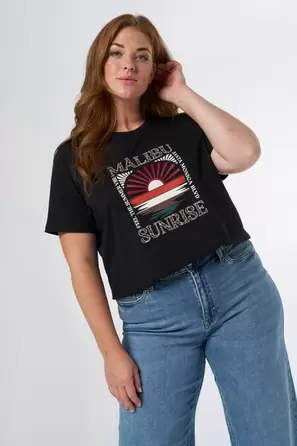 T-shirt noir « Malibu sunrise » offre à 17,49€ sur MS Mode