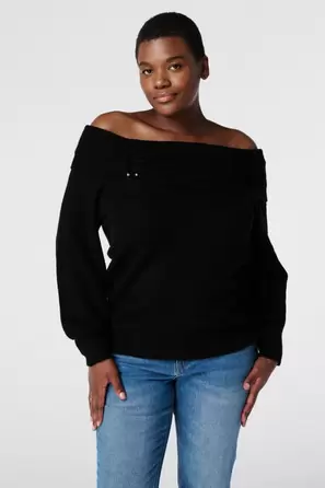 Pull en maille à épaules dénudées offre à 27,99€ sur MS Mode