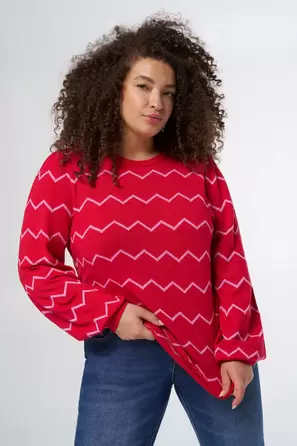 Pull en maille avec zigzag offre à 26,59€ sur MS Mode