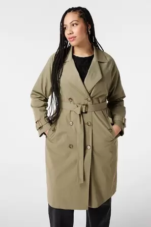 Trench avec boutons effet écaille offre à 62,99€ sur MS Mode