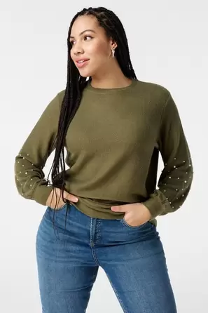 Pull avec perles offre à 15€ sur MS Mode
