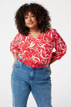 Haut avec manches bouffantes trois quarts offre à 18,89€ sur MS Mode