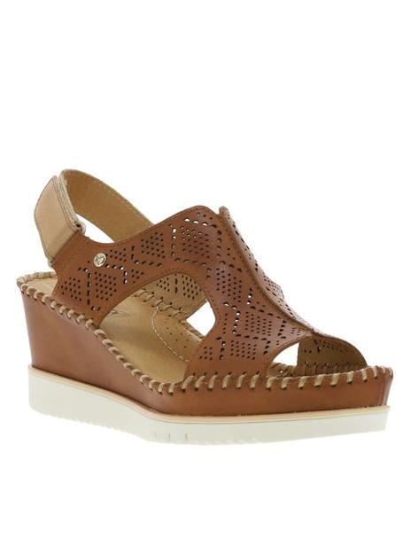 Nu-pieds en cuir marron avec bande... offre à 119,95€ sur CCV