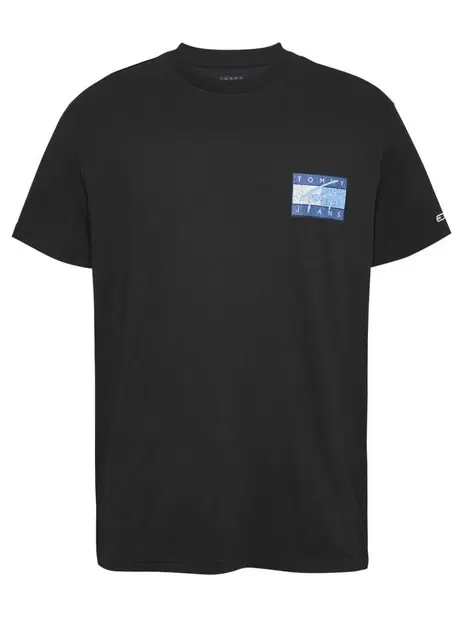 T-shirt noir uni en coton avec un drapeau... offre à 44,9€ sur CCV