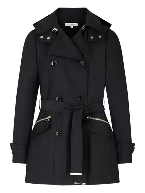 Trench coat noir uni avec une coupe droite... offre à 96€ sur CCV