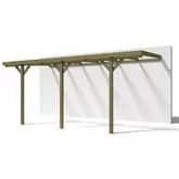 Carport DAKAR + 3 supports à sceller pour poteaux offre à 261,77€ sur Oogarden