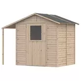 Abri de jardin bois avec bûcher 4.6m² SARNY offre à 479,9€ sur Oogarden